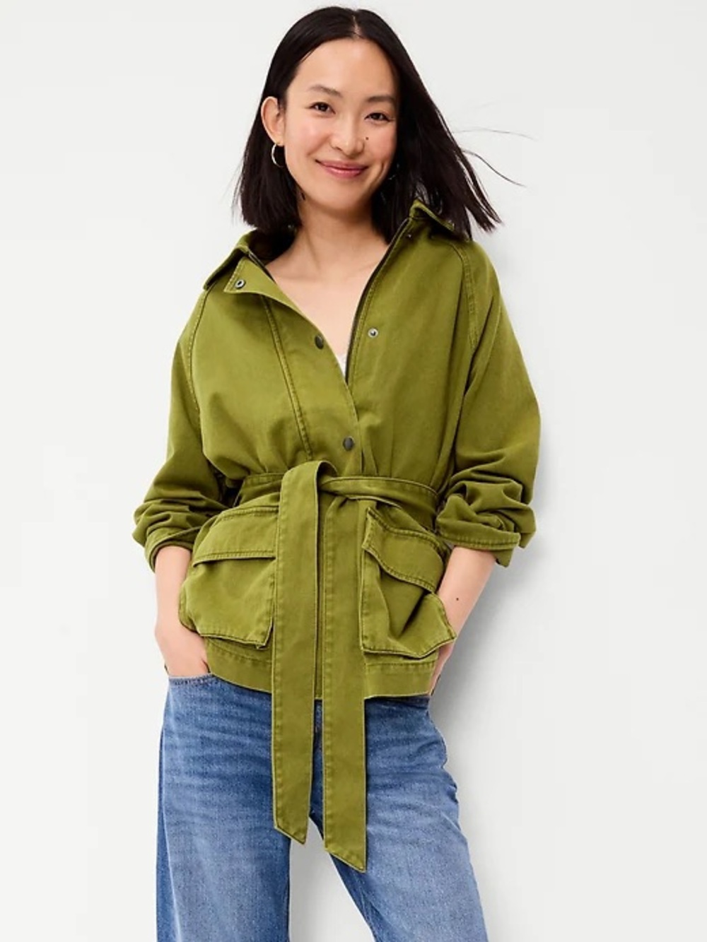 Old Navy Belted Chore Utility Jacket Coat NWT XL Tall Gorpcore Outdoors Camping